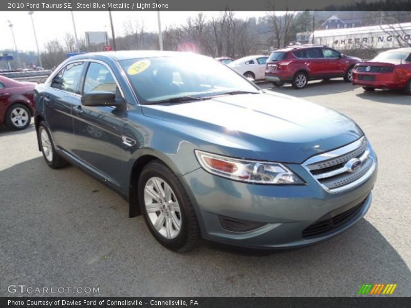 Steel Blue Metallic / Light Stone 2010 Ford Taurus SE