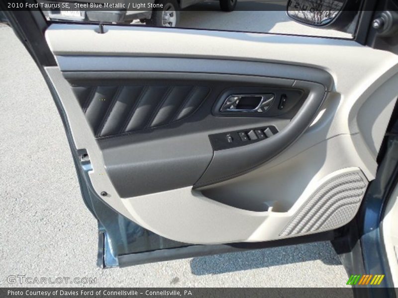 Steel Blue Metallic / Light Stone 2010 Ford Taurus SE