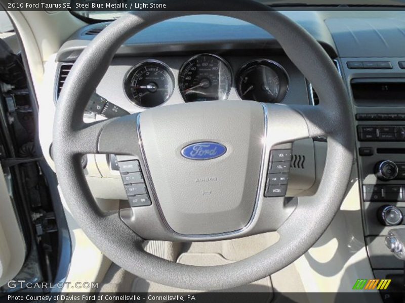 Steel Blue Metallic / Light Stone 2010 Ford Taurus SE