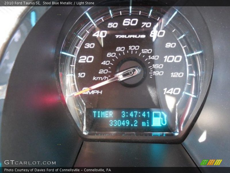 Steel Blue Metallic / Light Stone 2010 Ford Taurus SE