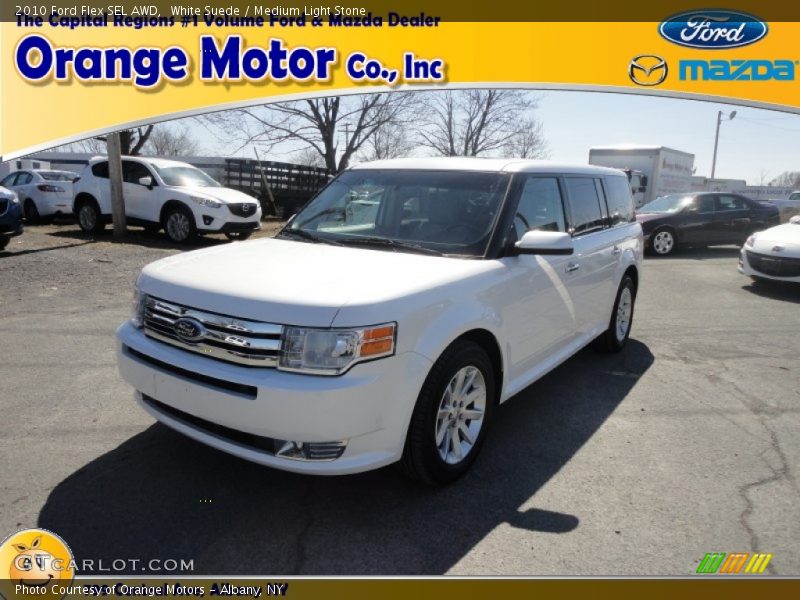 White Suede / Medium Light Stone 2010 Ford Flex SEL AWD