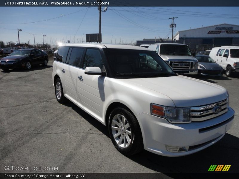 White Suede / Medium Light Stone 2010 Ford Flex SEL AWD