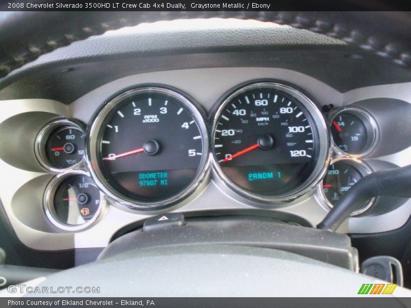 Graystone Metallic / Ebony 2008 Chevrolet Silverado 3500HD LT Crew Cab 4x4 Dually