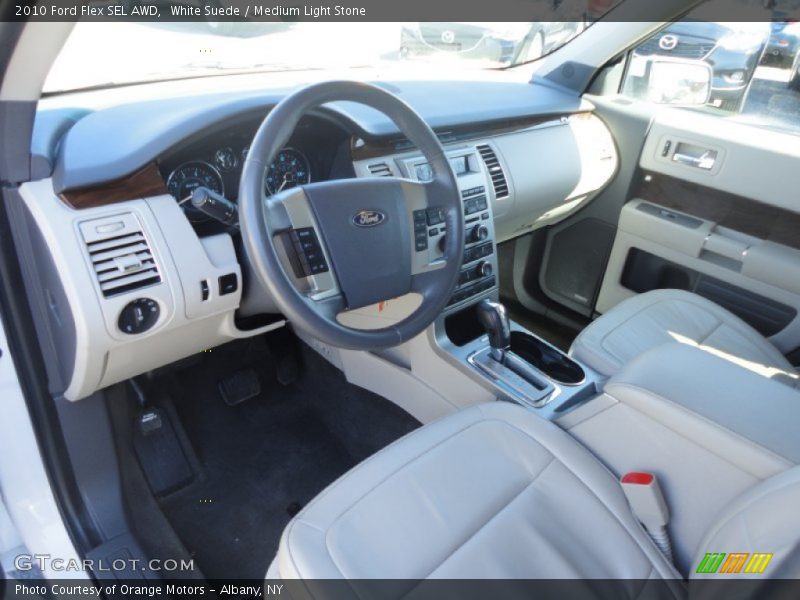 White Suede / Medium Light Stone 2010 Ford Flex SEL AWD