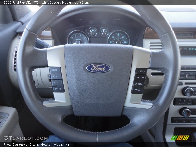 White Suede / Medium Light Stone 2010 Ford Flex SEL AWD