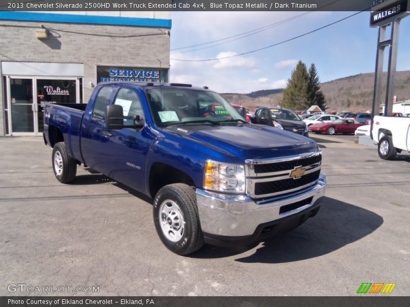 Blue Topaz Metallic / Dark Titanium 2013 Chevrolet Silverado 2500HD Work Truck Extended Cab 4x4