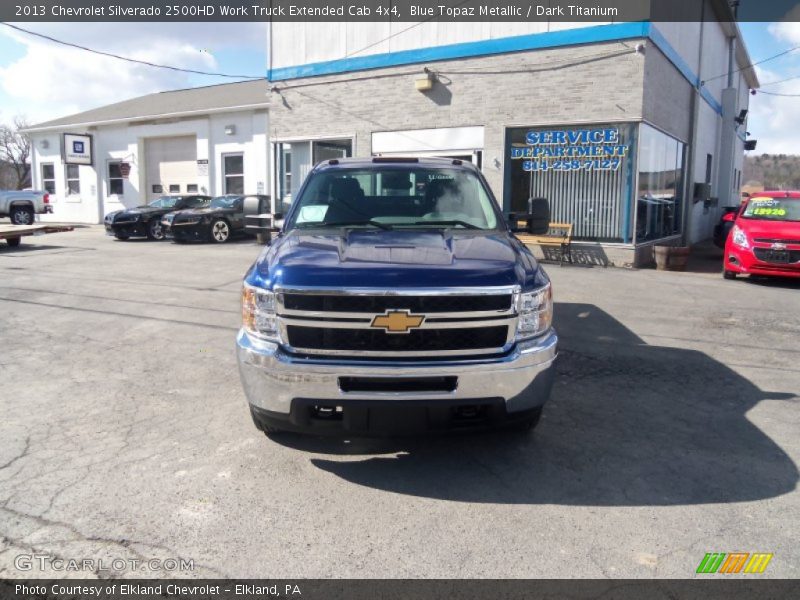 Blue Topaz Metallic / Dark Titanium 2013 Chevrolet Silverado 2500HD Work Truck Extended Cab 4x4