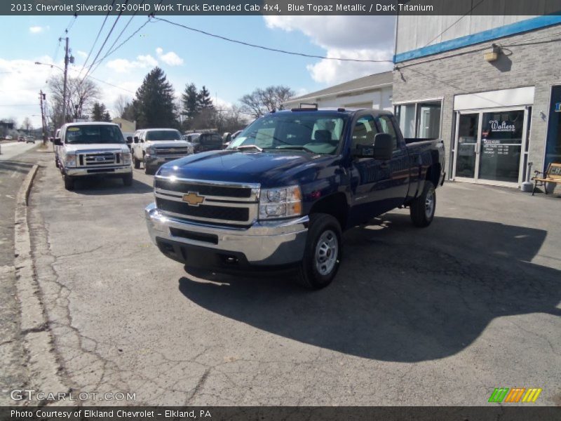 Blue Topaz Metallic / Dark Titanium 2013 Chevrolet Silverado 2500HD Work Truck Extended Cab 4x4