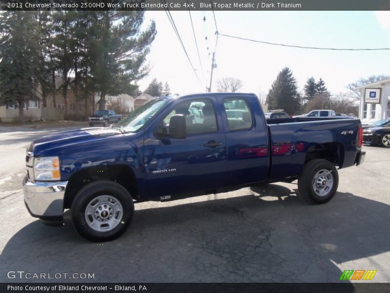 Blue Topaz Metallic / Dark Titanium 2013 Chevrolet Silverado 2500HD Work Truck Extended Cab 4x4