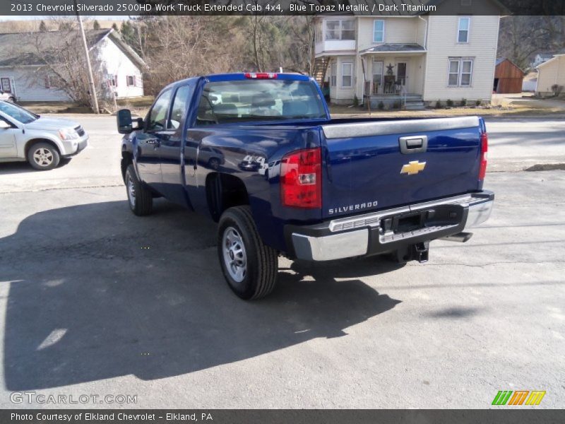 Blue Topaz Metallic / Dark Titanium 2013 Chevrolet Silverado 2500HD Work Truck Extended Cab 4x4