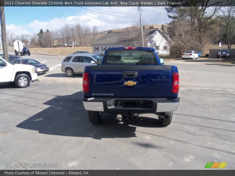 Blue Topaz Metallic / Dark Titanium 2013 Chevrolet Silverado 2500HD Work Truck Extended Cab 4x4