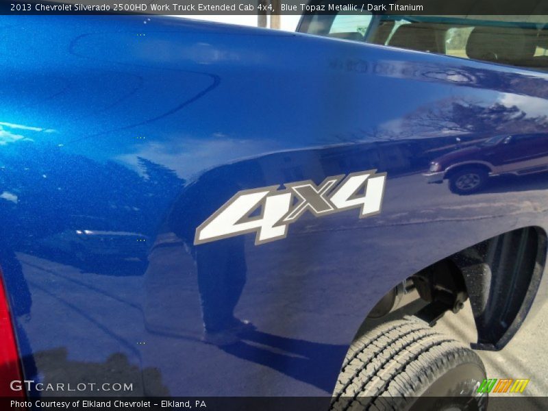 Blue Topaz Metallic / Dark Titanium 2013 Chevrolet Silverado 2500HD Work Truck Extended Cab 4x4