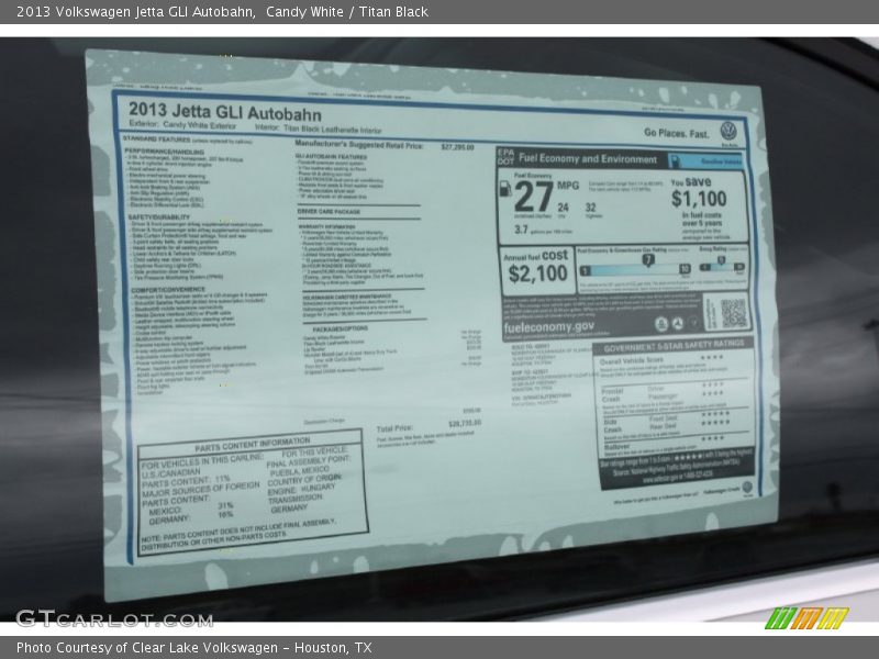 Candy White / Titan Black 2013 Volkswagen Jetta GLI Autobahn
