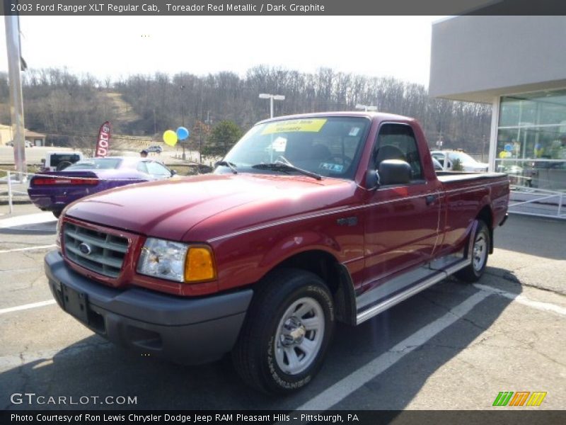 Toreador Red Metallic / Dark Graphite 2003 Ford Ranger XLT Regular Cab