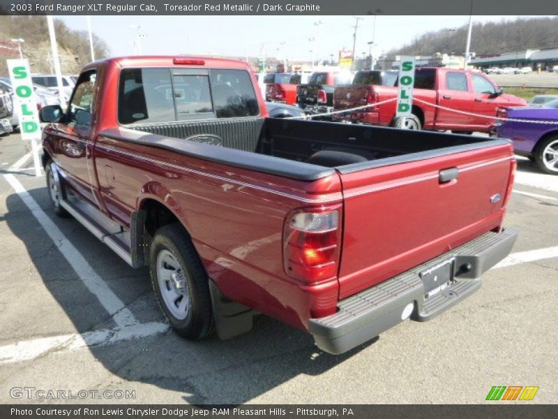 Toreador Red Metallic / Dark Graphite 2003 Ford Ranger XLT Regular Cab