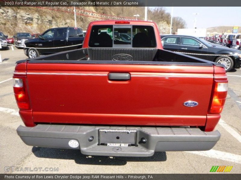 Toreador Red Metallic / Dark Graphite 2003 Ford Ranger XLT Regular Cab