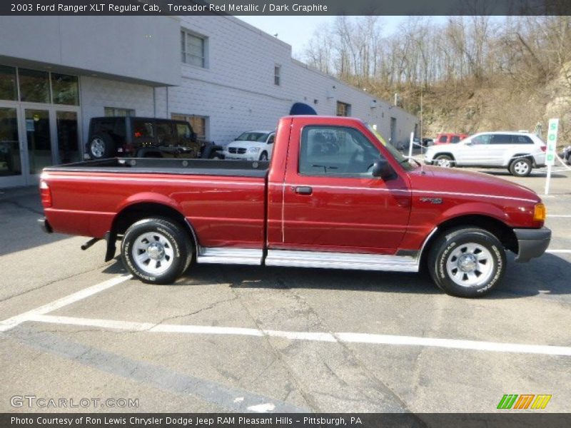 Toreador Red Metallic / Dark Graphite 2003 Ford Ranger XLT Regular Cab