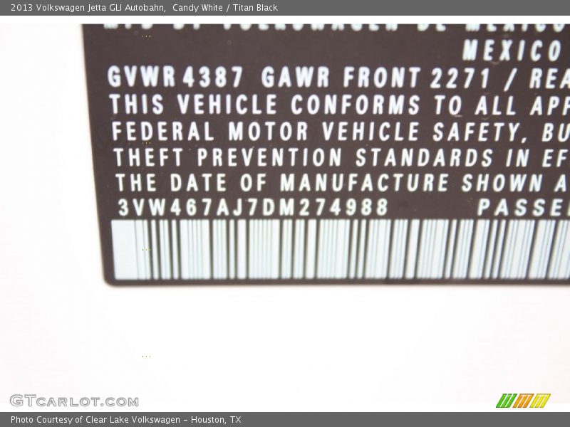 Candy White / Titan Black 2013 Volkswagen Jetta GLI Autobahn