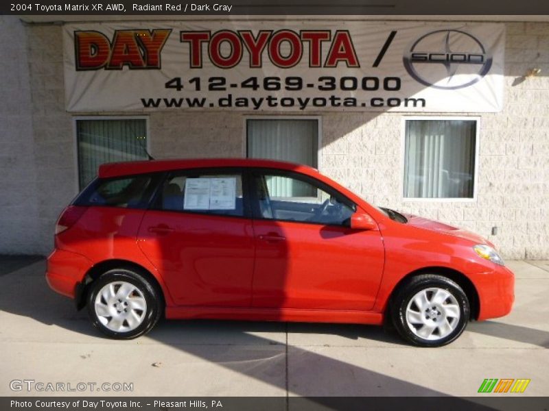 Radiant Red / Dark Gray 2004 Toyota Matrix XR AWD