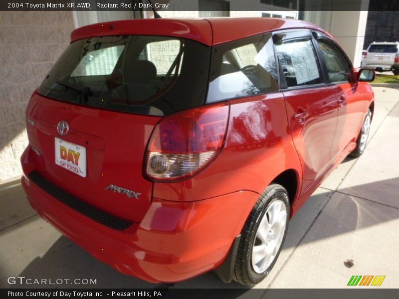 Radiant Red / Dark Gray 2004 Toyota Matrix XR AWD