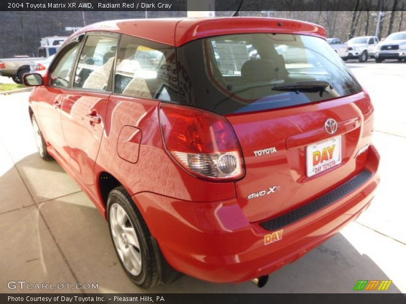 Radiant Red / Dark Gray 2004 Toyota Matrix XR AWD