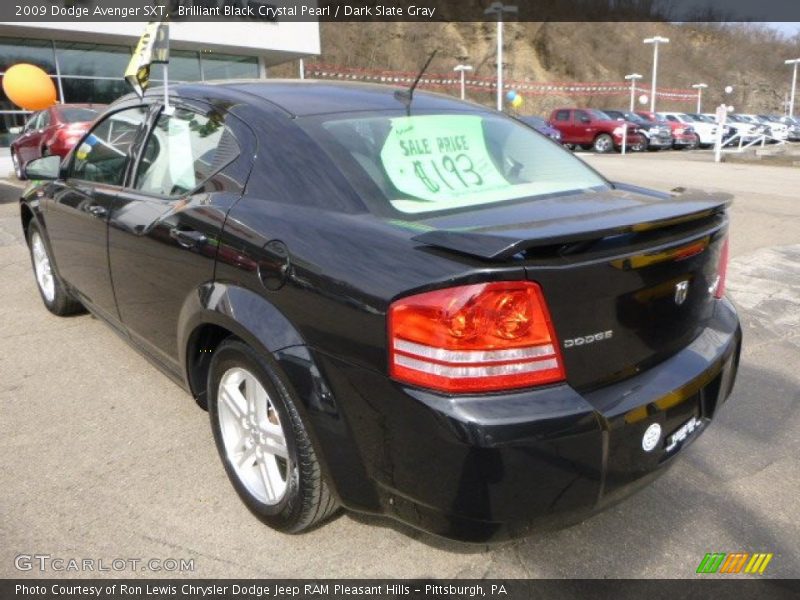 Brilliant Black Crystal Pearl / Dark Slate Gray 2009 Dodge Avenger SXT