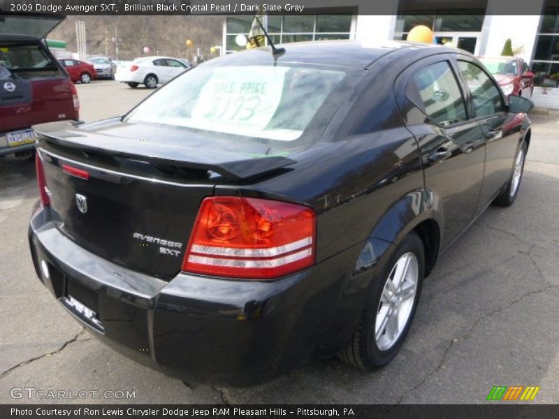 Brilliant Black Crystal Pearl / Dark Slate Gray 2009 Dodge Avenger SXT