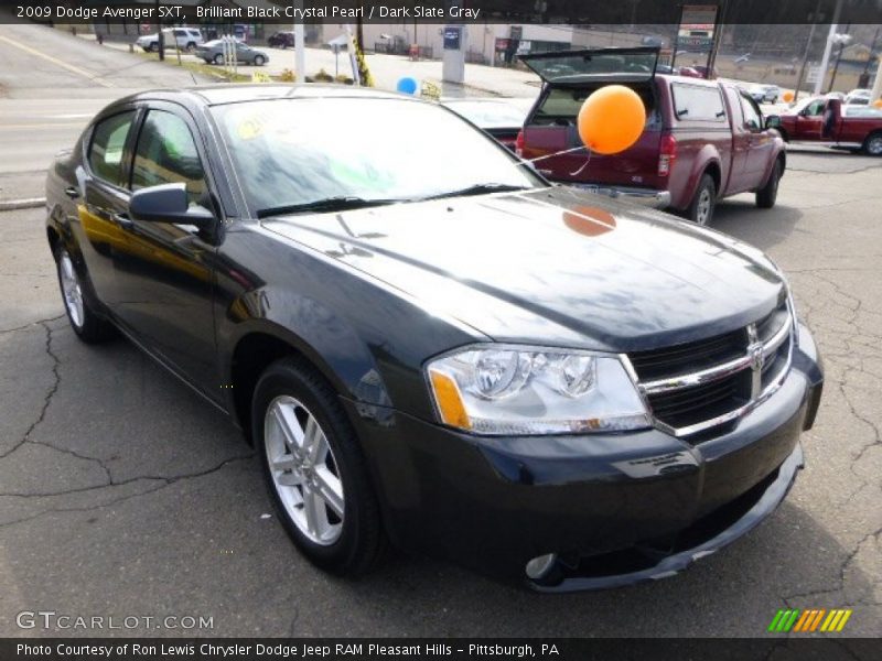 Brilliant Black Crystal Pearl / Dark Slate Gray 2009 Dodge Avenger SXT