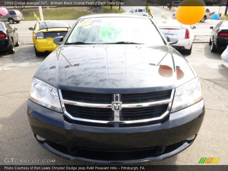 Brilliant Black Crystal Pearl / Dark Slate Gray 2009 Dodge Avenger SXT