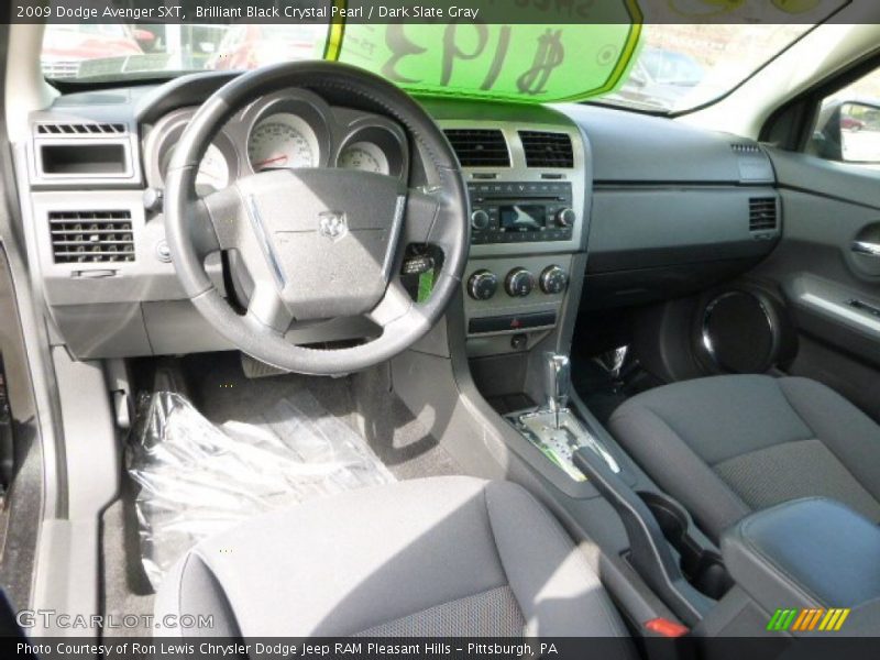 Brilliant Black Crystal Pearl / Dark Slate Gray 2009 Dodge Avenger SXT