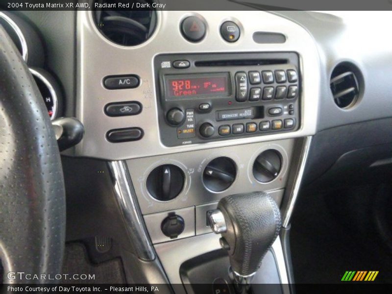 Controls of 2004 Matrix XR AWD