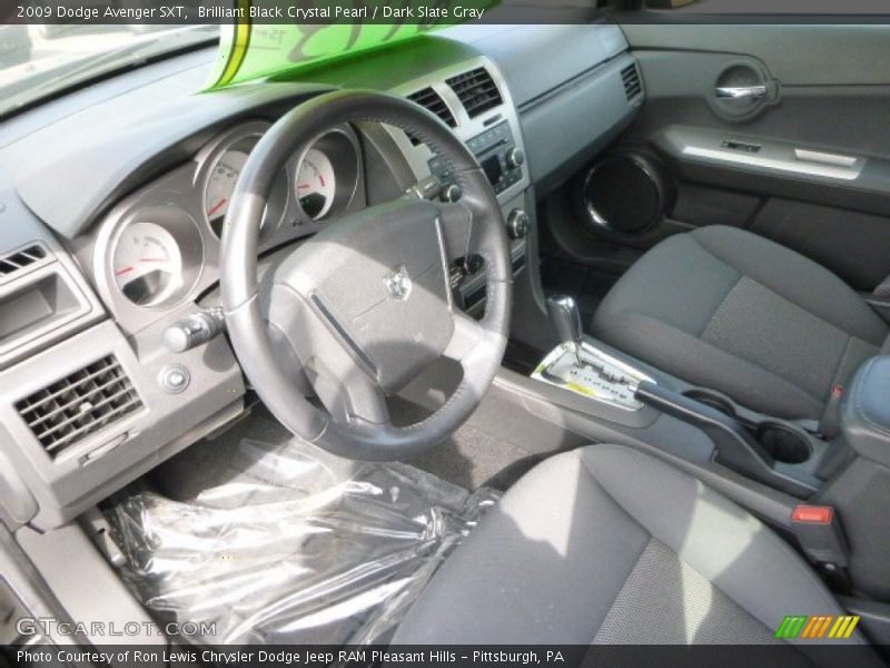 Brilliant Black Crystal Pearl / Dark Slate Gray 2009 Dodge Avenger SXT