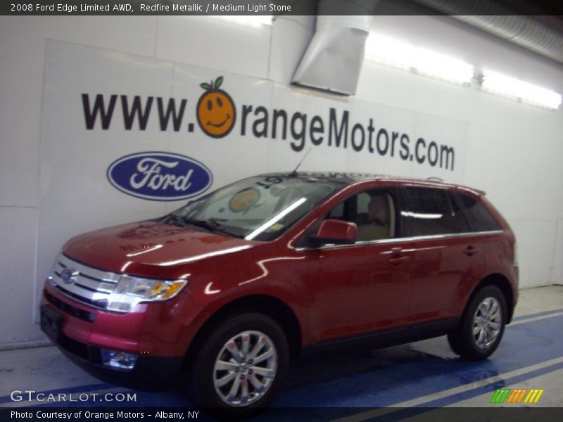 Redfire Metallic / Medium Light Stone 2008 Ford Edge Limited AWD
