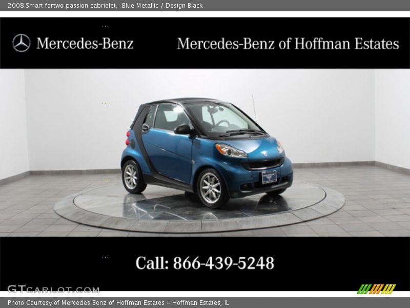 Blue Metallic / Design Black 2008 Smart fortwo passion cabriolet