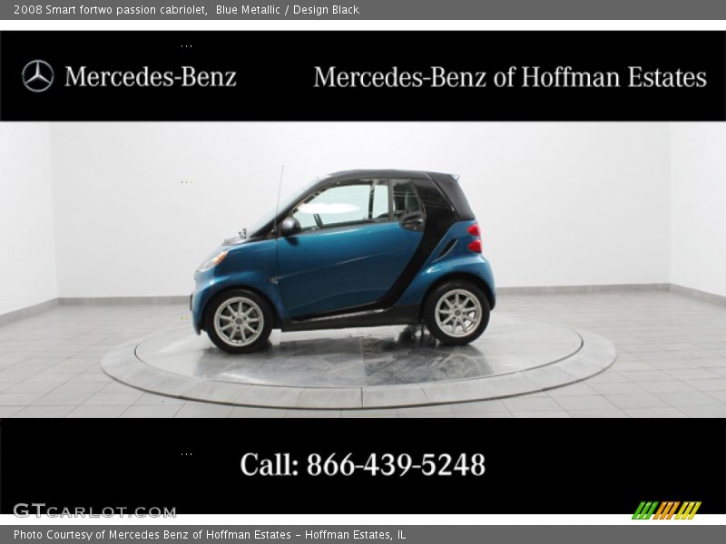 Blue Metallic / Design Black 2008 Smart fortwo passion cabriolet