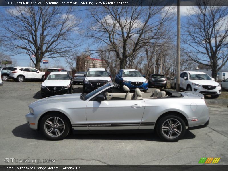 Sterling Grey Metallic / Stone 2010 Ford Mustang V6 Premium Convertible