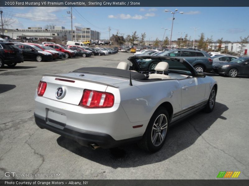 Sterling Grey Metallic / Stone 2010 Ford Mustang V6 Premium Convertible
