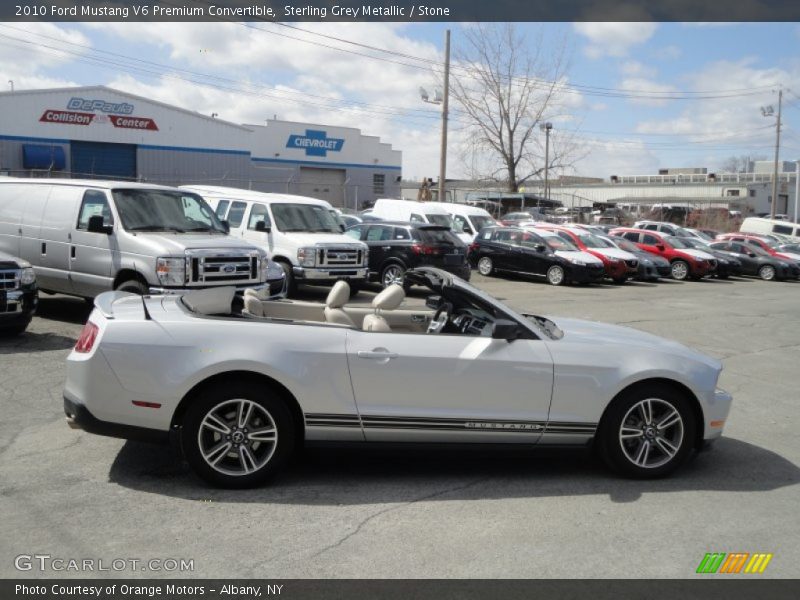Sterling Grey Metallic / Stone 2010 Ford Mustang V6 Premium Convertible