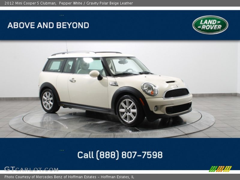 Pepper White / Gravity Polar Beige Leather 2012 Mini Cooper S Clubman