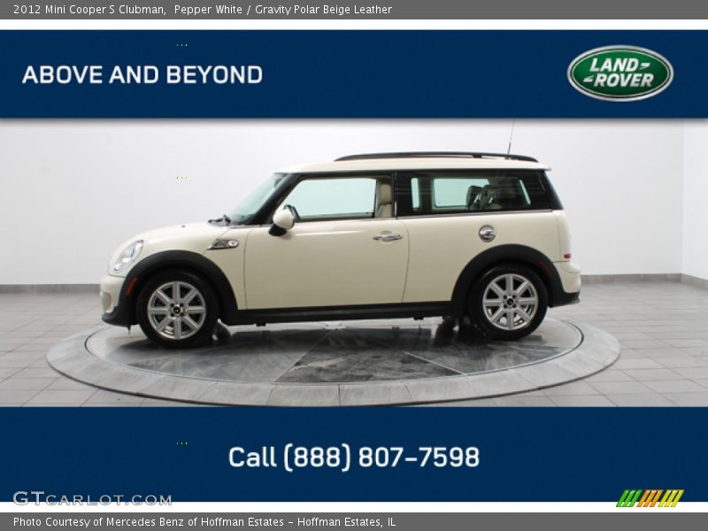 Pepper White / Gravity Polar Beige Leather 2012 Mini Cooper S Clubman