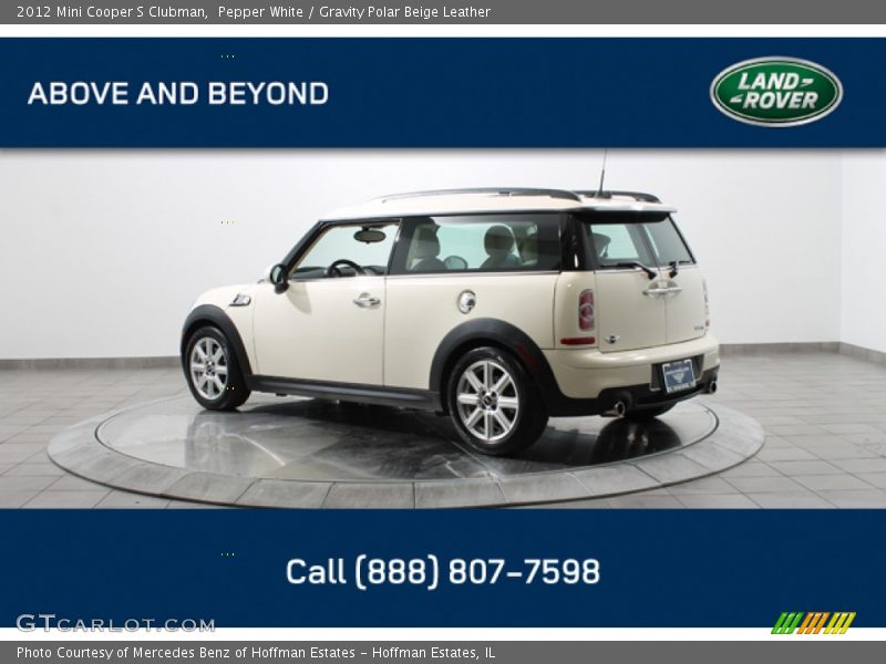 Pepper White / Gravity Polar Beige Leather 2012 Mini Cooper S Clubman