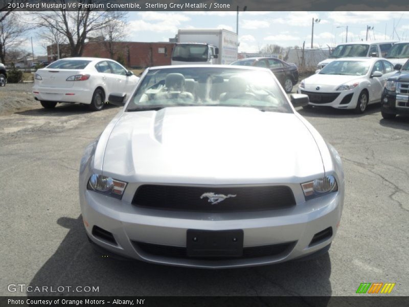 Sterling Grey Metallic / Stone 2010 Ford Mustang V6 Premium Convertible