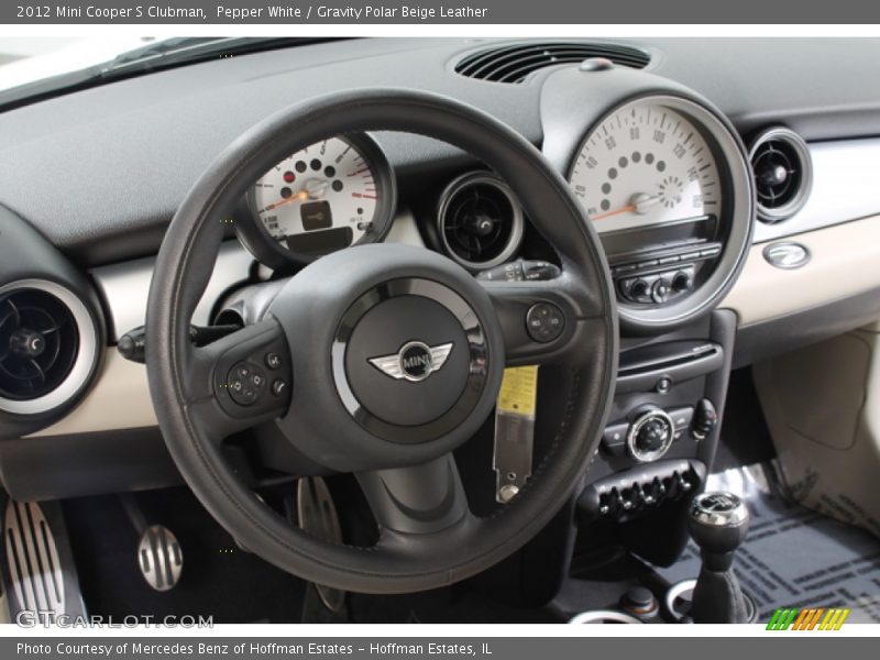 Pepper White / Gravity Polar Beige Leather 2012 Mini Cooper S Clubman