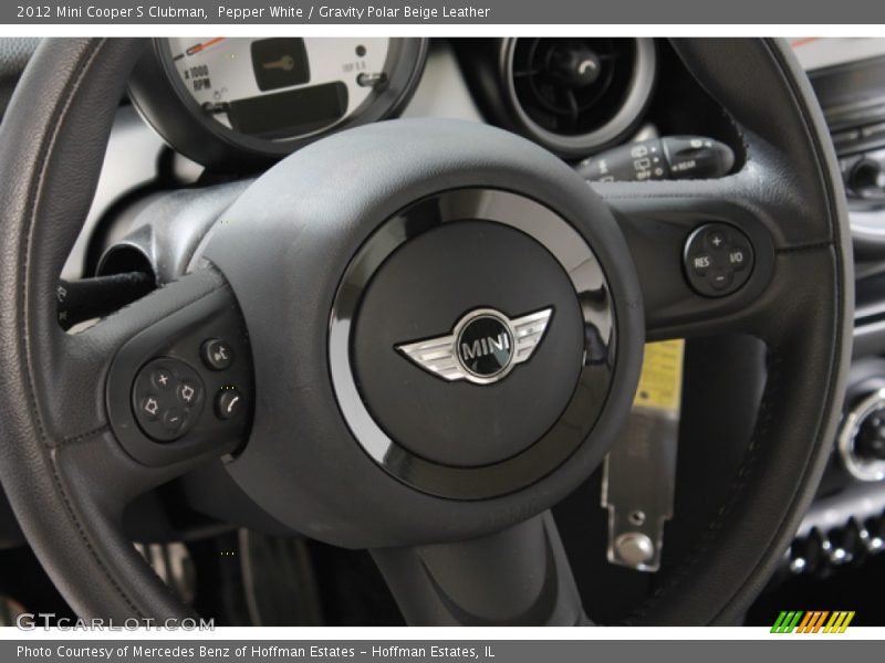 Pepper White / Gravity Polar Beige Leather 2012 Mini Cooper S Clubman
