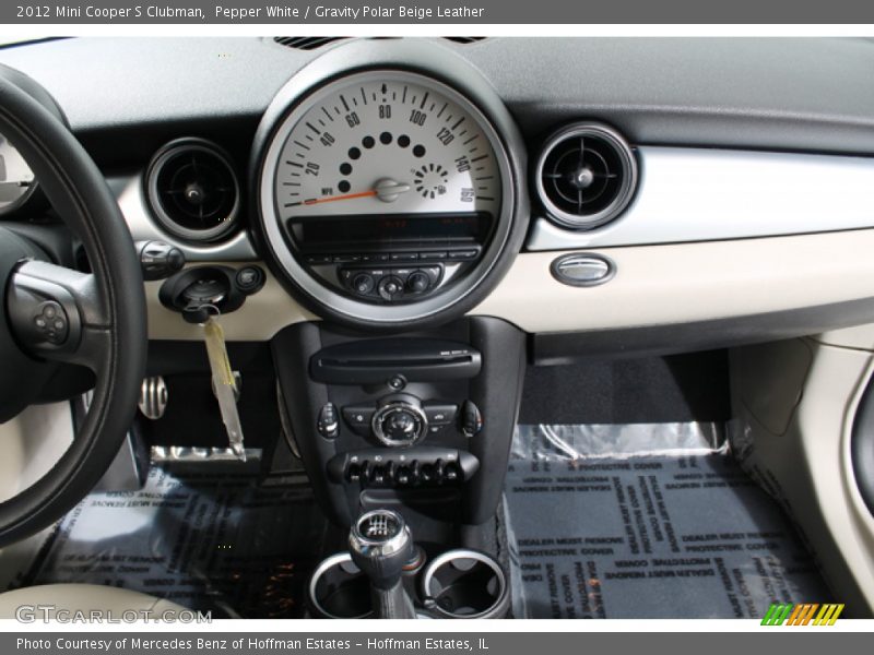 Pepper White / Gravity Polar Beige Leather 2012 Mini Cooper S Clubman