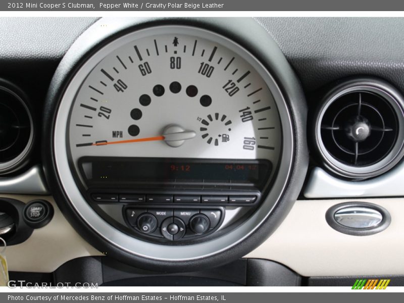 Pepper White / Gravity Polar Beige Leather 2012 Mini Cooper S Clubman