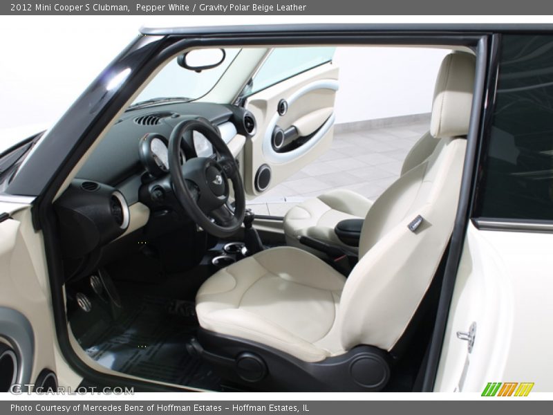 Pepper White / Gravity Polar Beige Leather 2012 Mini Cooper S Clubman