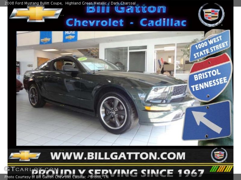Highland Green Metallic / Dark Charcoal 2008 Ford Mustang Bullitt Coupe
