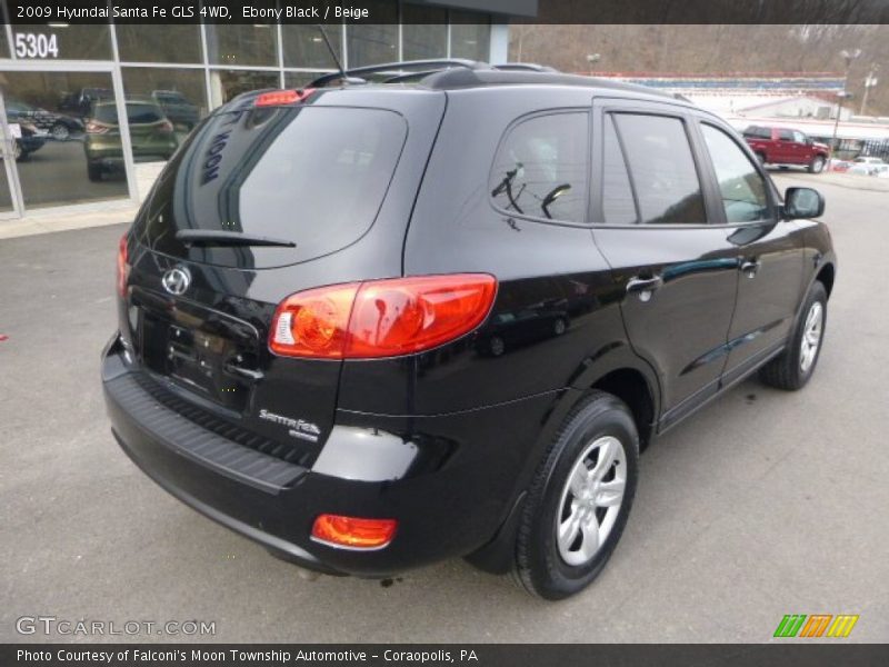 Ebony Black / Beige 2009 Hyundai Santa Fe GLS 4WD