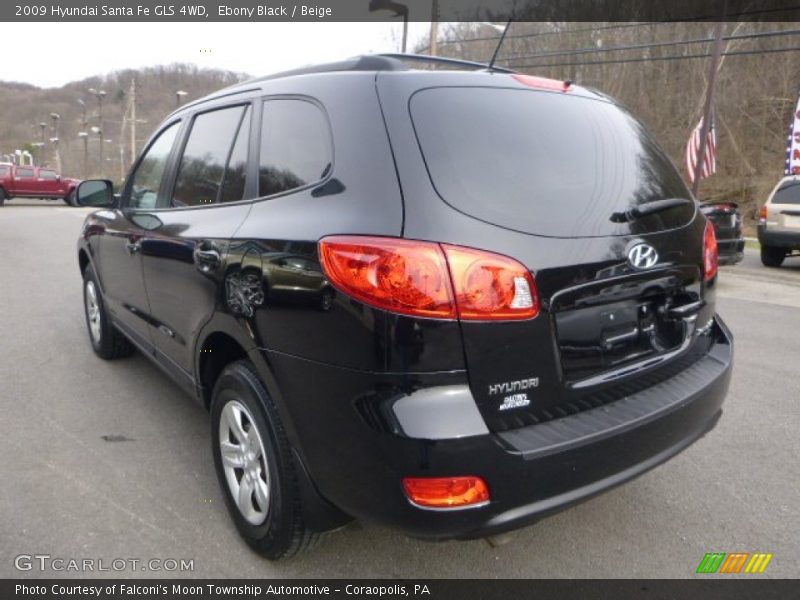 Ebony Black / Beige 2009 Hyundai Santa Fe GLS 4WD